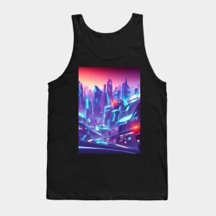 Cool Japanese Neon Cyber City Tank Top